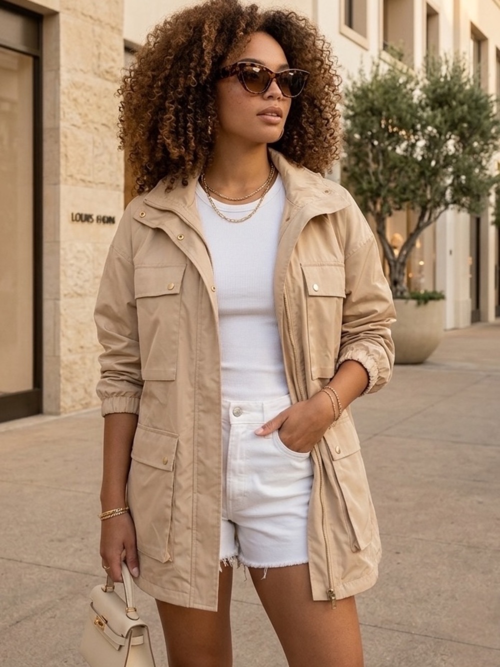 PrettyLittleThing Tan Utility Jacket Cargo Pocket Shacket NWT S–XL Oversized